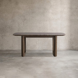 Saint Germain Marble Top Dining Table with Wood Rennes & Metal Base