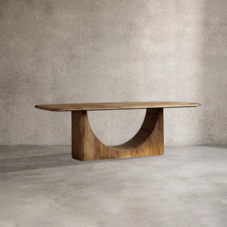 San Rafael Hand-Aged Primavera Wood Dining Table with Parquetry Top