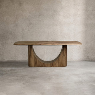San Rafael Hand-Aged Primavera Wood Dining Table with Parquetry Top