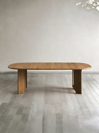 Jolson Wood Extension Dining Table (Honey Finish, Dual 20" Leaves)