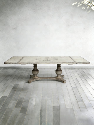 Bianca Dining Table (Italian Hand-Painted, Dual Leaf Extensions)