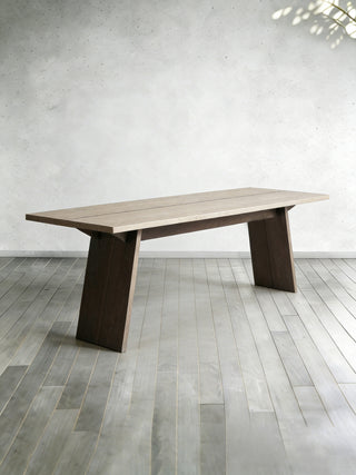 Carlisy Rectangle Dining Table (Ash Wood Planks)