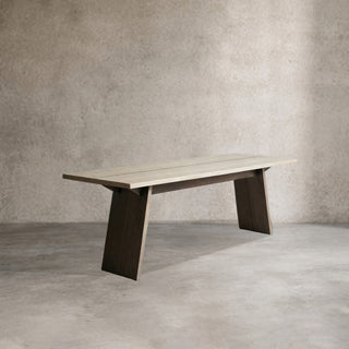 Carlisy Rectangle Dining Table (Ash Wood Planks)