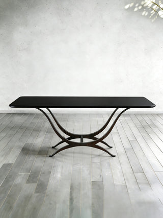 Chorda 84" Rectangular Dining Table (Iron Base, Stoneware Top)