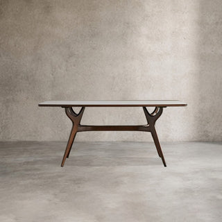 Ambra Modern Rectangle Dining Table (Inset Glass Top): Sleek Minimalist Dining Room Table