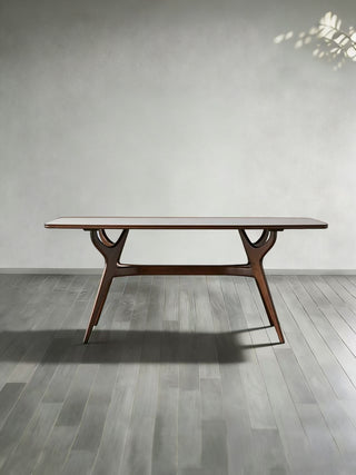 Ambra Modern Rectangle Dining Table (Inset Glass Top): Sleek Minimalist Dining Room Table