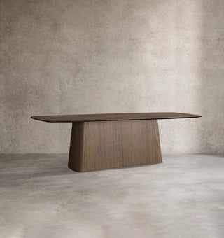 Saint Germain Oak Wood Top Dining Table with Toulouse Base – Solid Wood Modern Table
