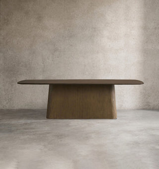 Saint Germain Oak Wood Top Dining Table with Toulouse Base – Solid Wood Modern Table