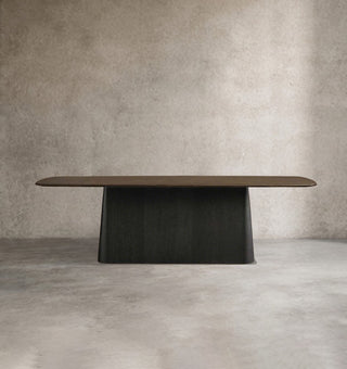 Saint Germain Oak Wood Top Dining Table with Toulouse Base – Solid Wood Modern Table