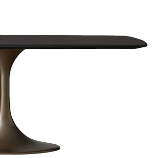 Saint Germain Oak Wood Dining Table with Steel Base – Solid Wood Modern Table