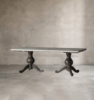 Girardi Bellarte Rectangular Dining Table – Solid Wood Modern Sculptural Base