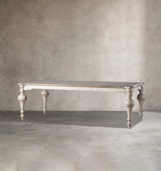 Alessia Bellarte Solid Wood Dining Table – Hand-Painted Italian Artisan Design