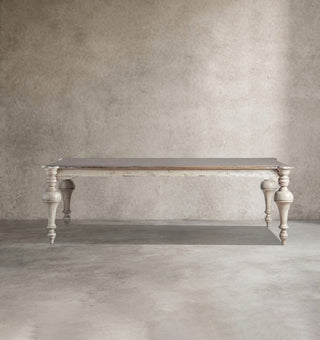 Alessia Bellarte Solid Wood Dining Table – Hand-Painted Italian Artisan Design