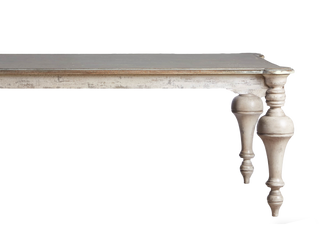 Alessia Bellarte Solid Wood Dining Table – Hand-Painted Italian Artisan Design
