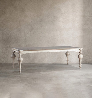 Alessia Bellarte Solid Wood Dining Table – Hand-Painted Italian Artisan Design