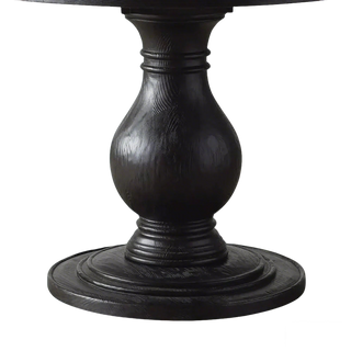 Luca Round Natural Stone Dining Table | Solid Pine Base Rustic Modern Dining Furniture