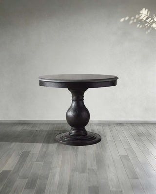 Luca Round Natural Stone Dining Table | Solid Pine Base Rustic Modern Dining Furniture