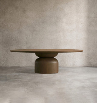 Perth Hand Sculpted Oval Oak Dining Table | Artisan Modern Solid Wood Dining Furniture