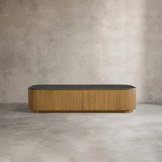 Finnley Storage Coffee Table Stone Top Sofa Center Tea Table With Drawer