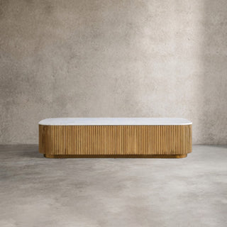 Finnley Storage Coffee Table Stone Top Sofa Center Tea Table With Drawer