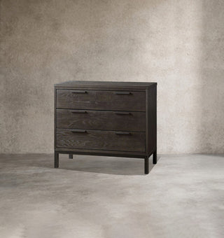 Palmer Large Wood Nightstand | 3-Drawer Bedroom Bedside Cabinet
