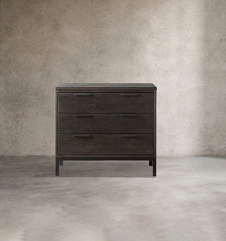 Palmer Large Wood Nightstand | 3-Drawer Bedroom Bedside Cabinet