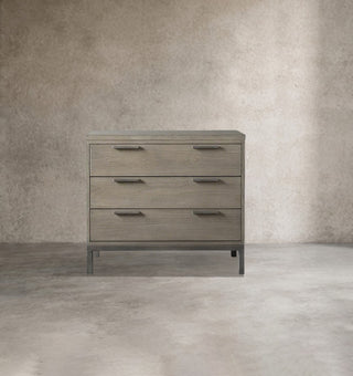 Palmer Large Wood Nightstand | 3-Drawer Bedroom Bedside Cabinet