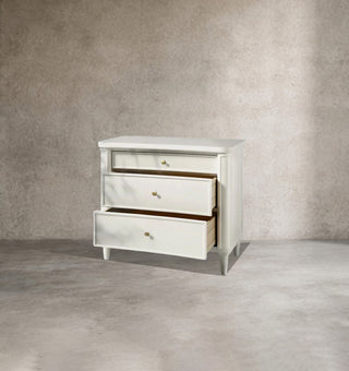 Henley Solid Mahogany Nightstand | 3-Drawer Bedroom Storage Cabinet