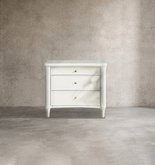 Henley Solid Mahogany Nightstand | 3-Drawer Bedroom Storage Cabinet