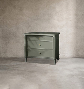 Henley Solid Mahogany Nightstand | 3-Drawer Bedroom Storage Cabinet