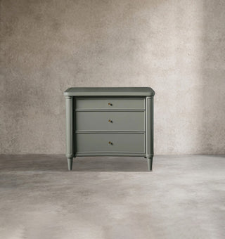 Henley Solid Mahogany Nightstand | 3-Drawer Bedroom Storage Cabinet