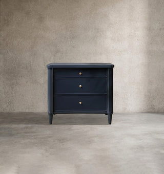 Henley Solid Mahogany Nightstand | 3-Drawer Bedroom Storage Cabinet
