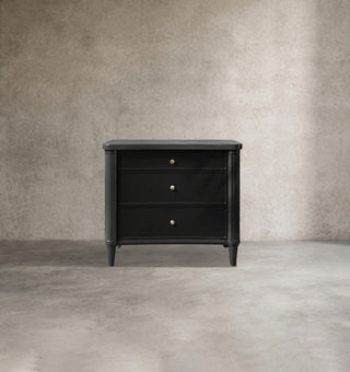 Henley Solid Mahogany Nightstand | 3-Drawer Bedroom Storage Cabinet