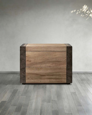 Telluride Reclaimed Mexican Oak Nightstand | 2-Drawer Bedroom Storage