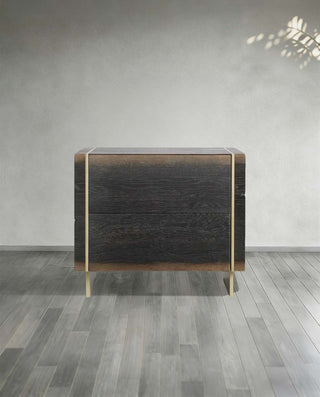 Retro Solid Wood Nightstand with Drawer – Oak Barrel-Inspired Bedside Table Storage Cabinet