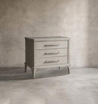 Modern Oak Nightstand with 3 Drawers and Soft-Close – Solid Wood Bedside Storage Cabinet