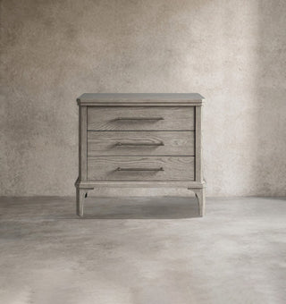 Modern Oak Nightstand with 3 Drawers and Soft-Close – Solid Wood Bedside Storage Cabinet
