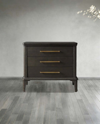Modern Oak Nightstand with 3 Drawers and Soft-Close – Solid Wood Bedside Storage Cabinet