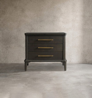 Modern Oak Nightstand with 3 Drawers and Soft-Close – Solid Wood Bedside Storage Cabinet