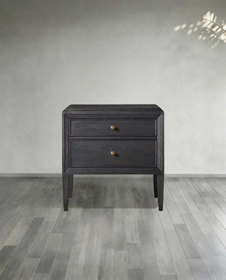 French Style Wood Nightstand with 2 Drawers – Vintage Bedside Storage Cabinet Furniture