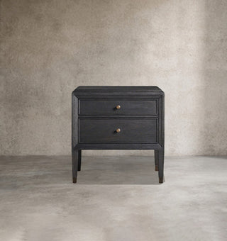 French Style Wood Nightstand with 2 Drawers – Vintage Bedside Storage Cabinet Furniture