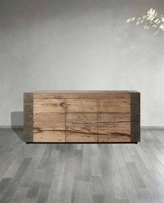 Telluride Mexican Oak TV Stand - Rustic Media Console & Wood Storage Sideboard