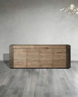 Telluride Mexican Oak TV Stand - Rustic Media Console & Wood Storage Sideboard