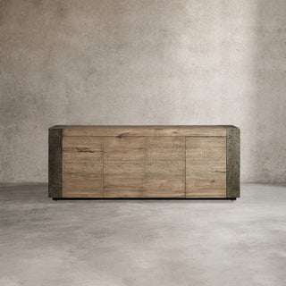 Telluride Mexican Oak TV Stand - Rustic Media Console & Wood Storage Sideboard