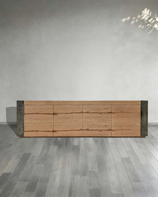 Telluride Mexican Oak TV Stand - Rustic Media Console & Wood Storage Sideboard