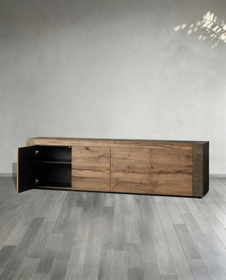 Telluride Mexican Oak TV Stand - Rustic Media Console & Wood Storage Sideboard