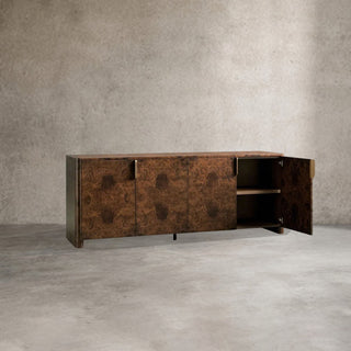 Morley Walnut Burl Sideboard - Luxury Wood Buffet Table & TV Cabinet for Living Room