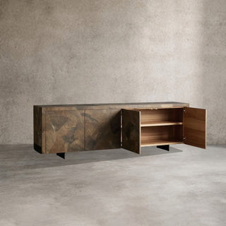 Polanco Salvaged Ash Sideboard - Rustic Wood Buffet Table & TV Cabinet for Living Room