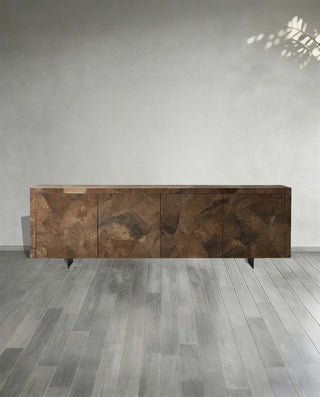 Polanco Salvaged Ash Sideboard - Rustic Wood Buffet Table & TV Cabinet for Living Room