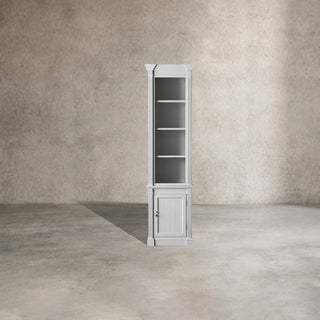 Athens Four Row Solid Wood Display Cabinet with Adjustable Shelves